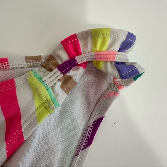 2-Piece Womens Multicolored Striped Bikini Swimsuit - Picture 2 of 10